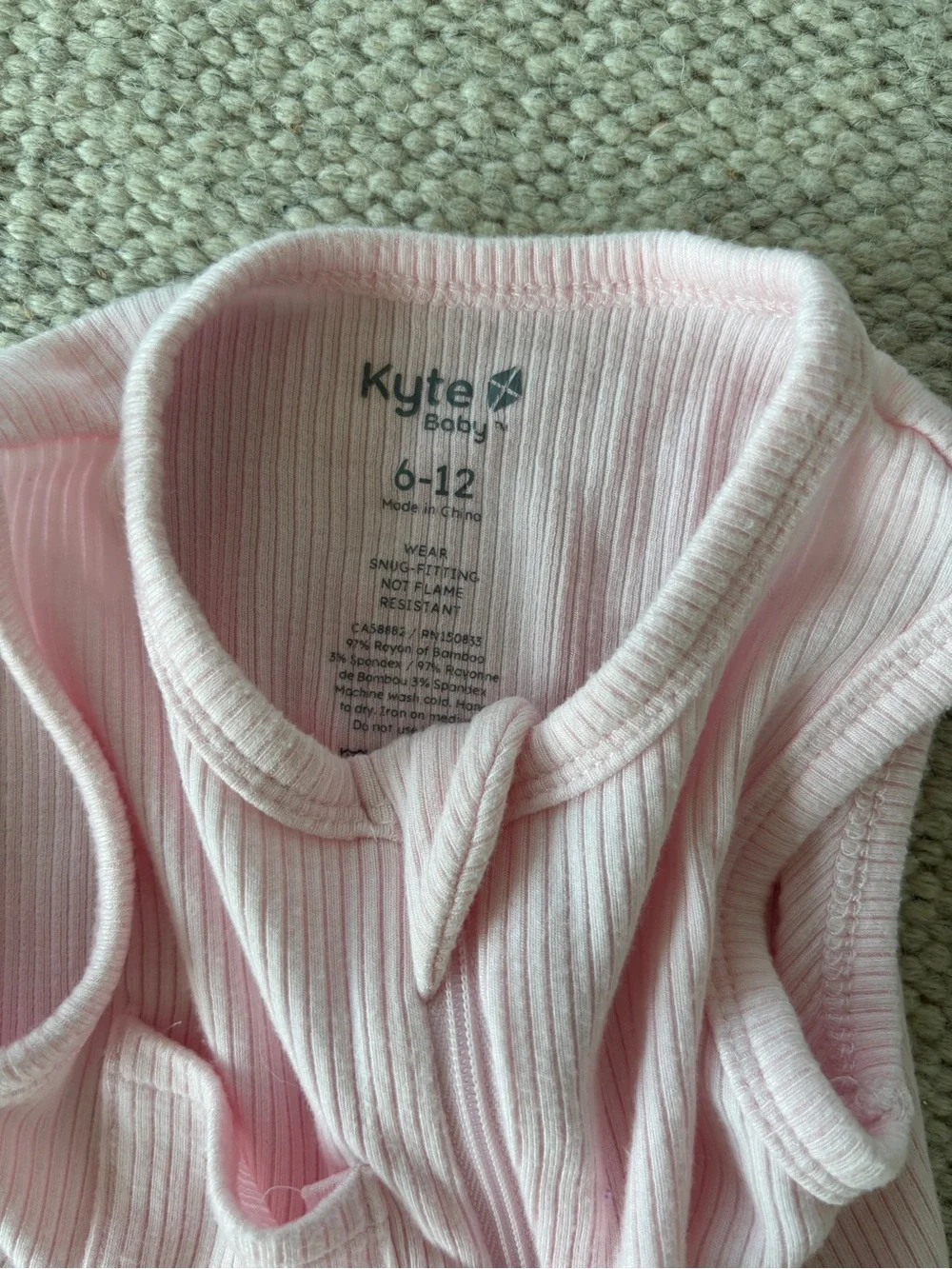 Kyte Baby Ribbed Zip Sleeveless Romper